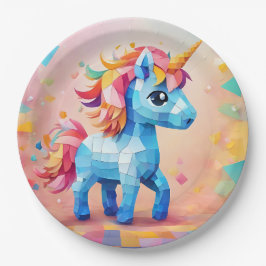 Schattigee eenhoorn Pinata verjaardagsuitnodiging Papieren Bordje