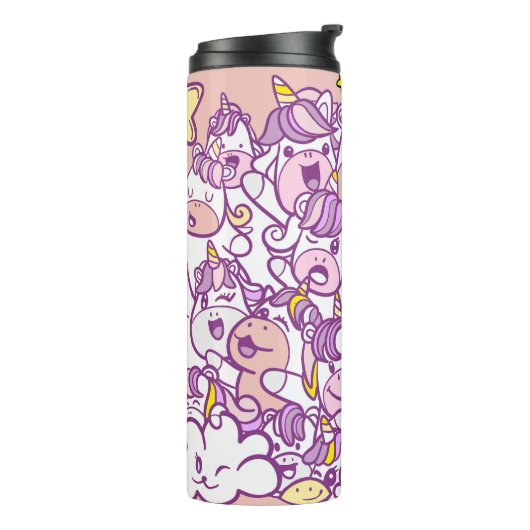 Schattigee Eenhoorn Pony: Magic Doodle Collectie Thermosbeker (Gedraaid links)