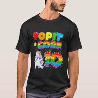 Schattigee Eenhoorn Pop Het Maïs Gelukkig 10e Verj T-shirt