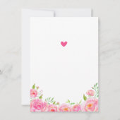 Schattigee eenhoorn regenboog bloemig meisje verja bedankkaart (Achterkant)