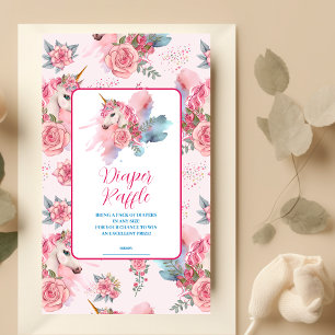 Schattigee Eenhoorn Regenboog Diapper Raffle Informatiekaartje