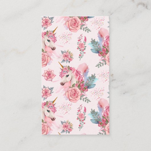 Schattigee Eenhoorn Regenboog Diapper Raffle Informatiekaartje (Achterkant)