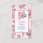 Schattigee Eenhoorn Regenboog Diapper Raffle Informatiekaartje (Voorkant)