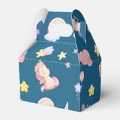 Schattigee Eenhoorn Regenboog hart ballon sterpatr Bedankdoosjes (Voorkant Zijde)