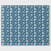 Schattigee Eenhoorn Regenboog hart ballon sterpatr Cadeaupapier (Vlak)