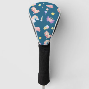 Schattigee Eenhoorn Regenboog hart ballon sterpatr Golfheadcover