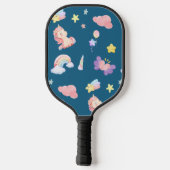 Schattigee Eenhoorn Regenboog hart ballon sterpatr Pickleball Paddle (Achterkant)