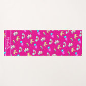 Schattigee eenhoorn regenboog kinder Monogram Verj Yogamat (Voorkant (horizontaal))