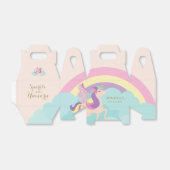 Schattigee Eenhoorn Regenboog Pastel Gable Favor B Bedankdoosjes (Uitgevouwen)