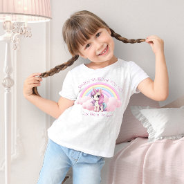 Schattigee Eenhoorn Regenboog Sparkle Meisjes T-shirt