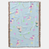 Schattigee Eenhoorn regenboog sterren naadloos pat Deken (Voorkant Verticaal)