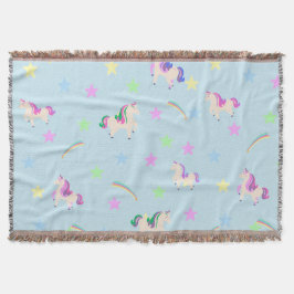 Schattigee Eenhoorn regenboog sterren naadloos pat Deken