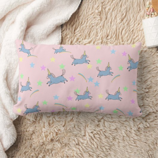 Schattigee Eenhoorn regenboog sterren naadloos pat Kussen (Deken)