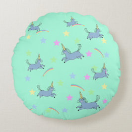 Schattigee Eenhoorn regenboog sterren naadloos pat Rond Kussen