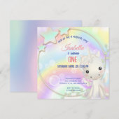 Schattigee Eenhoorn Regenboog Verjaardagsfeest kin Kaart (Voorkant / Achterkant)