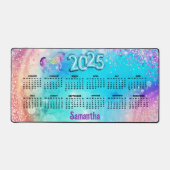 Schattigee eenhoorn roze Glitter regenboog aqua 20 Bureaumat (Voorkant)