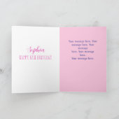 Schattigee eenhoorn, roze harten, naam elke leefti kaart (Binnen)