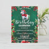 Schattigee eenhoorn Santa Christmas verjaardagssne Save The Date (Staand voorkant)