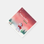 Schattigee eenhoorn Santa Christmas verjaardagssne Servet (Hoek)