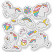 Schattigee eenhoorn Stickers - Whimsical Fantasy (Voorkant)