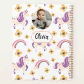 Schattigee eenhoorn terug naar school planner (Achterkant)