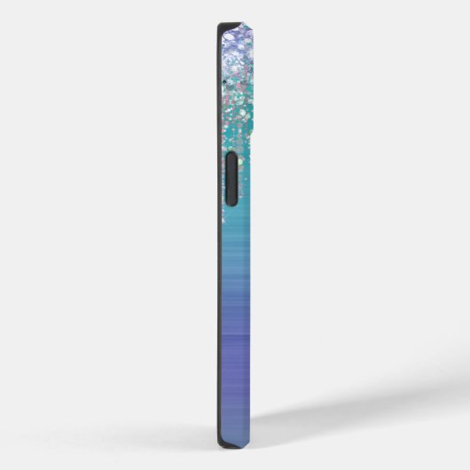 Schattigee Eenhoorn Turquoise Paarse glitter Faux  Case-Mate iPhone Case (Achterkant / Rechts)