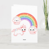 Schattigee Eenhoorn Vakantie Feestdagen Kaart (Achterkant)