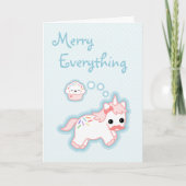 Schattigee Eenhoorn Vakantie Feestdagen Kaart (Voorkant)