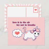 Schattigee Eenhoorn Valentijn Feestdagenkaart (Voorkant / Achterkant)