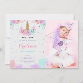 Schattigee Eenhoorn Verjaardag Bloemen Magische Ee Kaart