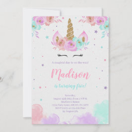 Schattigee Eenhoorn Verjaardag Bloemen Magische Ee Kaart