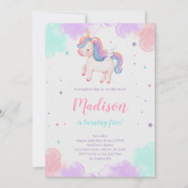 Schattigee Eenhoorn Verjaardag Magische Eenhoorn Kaart