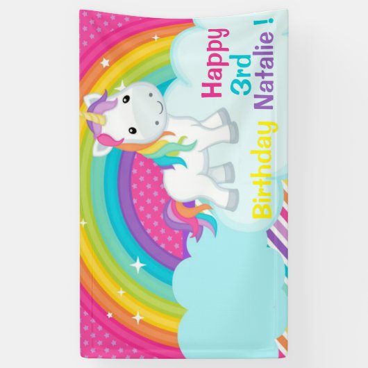 Schattigee Eenhoorn Vinyl Banner (Verticaal)