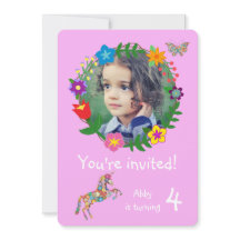 Schattigee Eenhoorn Vlinder Bloemen Meisjes Party