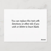 Schattigee eenhoorn / vlinders eerste verjaardagsu briefkaart (Achterkant)