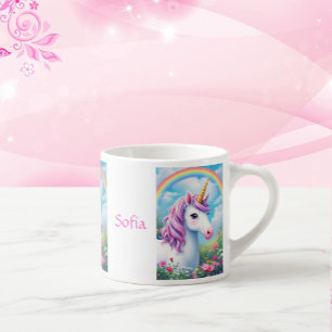 Schattigee Eenhoorn Voeg meisjesnaam toe Roze Tea  Espresso Kop
