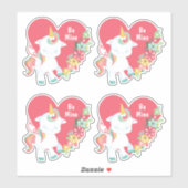 Schattigee eenhoorn zijn mijn Valentijn hart Sticker (Vel)