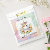 Schattigee eenhoorn zonnebloem verjaardag bedankzakje (Gezegeld)