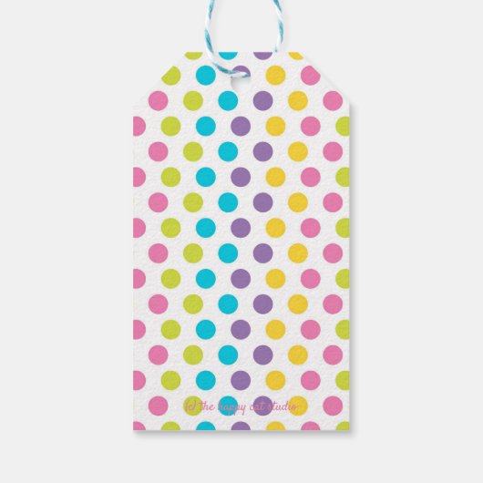 Schattigee eenhoorn zwembad verjaardagsfeestje dan cadeaulabel (Achterkant)