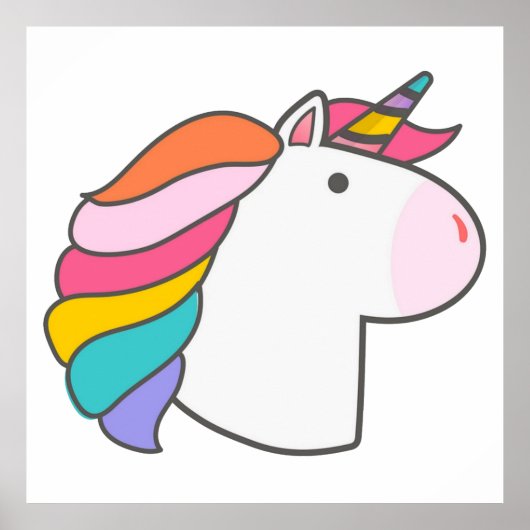 Schattigee eenhoornillustratie I Poster (Voorkant)