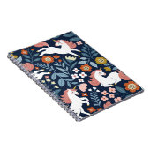 Schattigee Eenhoorns Bloemen  Patroon Notitieboek (Rechterzijde)