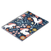 Schattigee Eenhoorns Bloemen  Patroon Notitieboek (Linkerzijde)