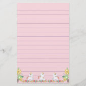 Schattigee eenhoorns en bloemen briefpapier (Voorkant)