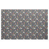Schattigee eenhoorns en regenbogen Midnight Blue P Stof (Fat Quarter)