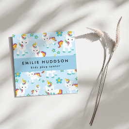 Schattigee Eenhoorns, Kinder Play Center, Activity Vierkante Visitekaartje