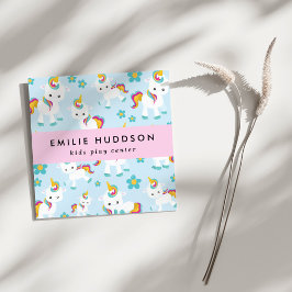 Schattigee Eenhoorns, Kinder Play Center, Activity Vierkante Visitekaartje