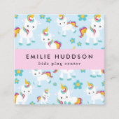 Schattigee Eenhoorns, Kinder Play Center, Activity Vierkante Visitekaartje (Voorkant)