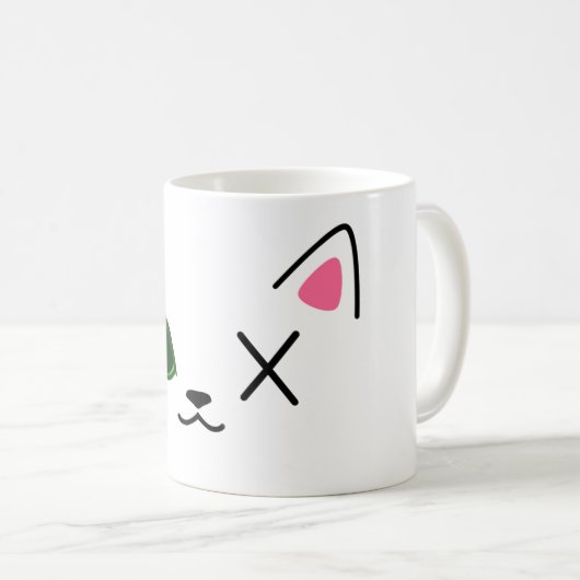 Schattigee eenogige Mok bij katten (Voorkant rechts)