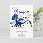 Schattigee Eenvoudige Aangepaste Dragon Boy Baby s Kaart (Staand voorkant)