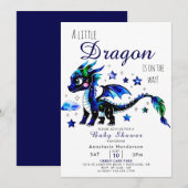 Schattigee Eenvoudige Aangepaste Dragon Boy Baby s Kaart (Voorkant / Achterkant)